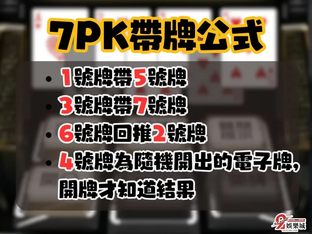 撲克牌賺錢遊戲 滿天星7PK 7PK帶牌公式