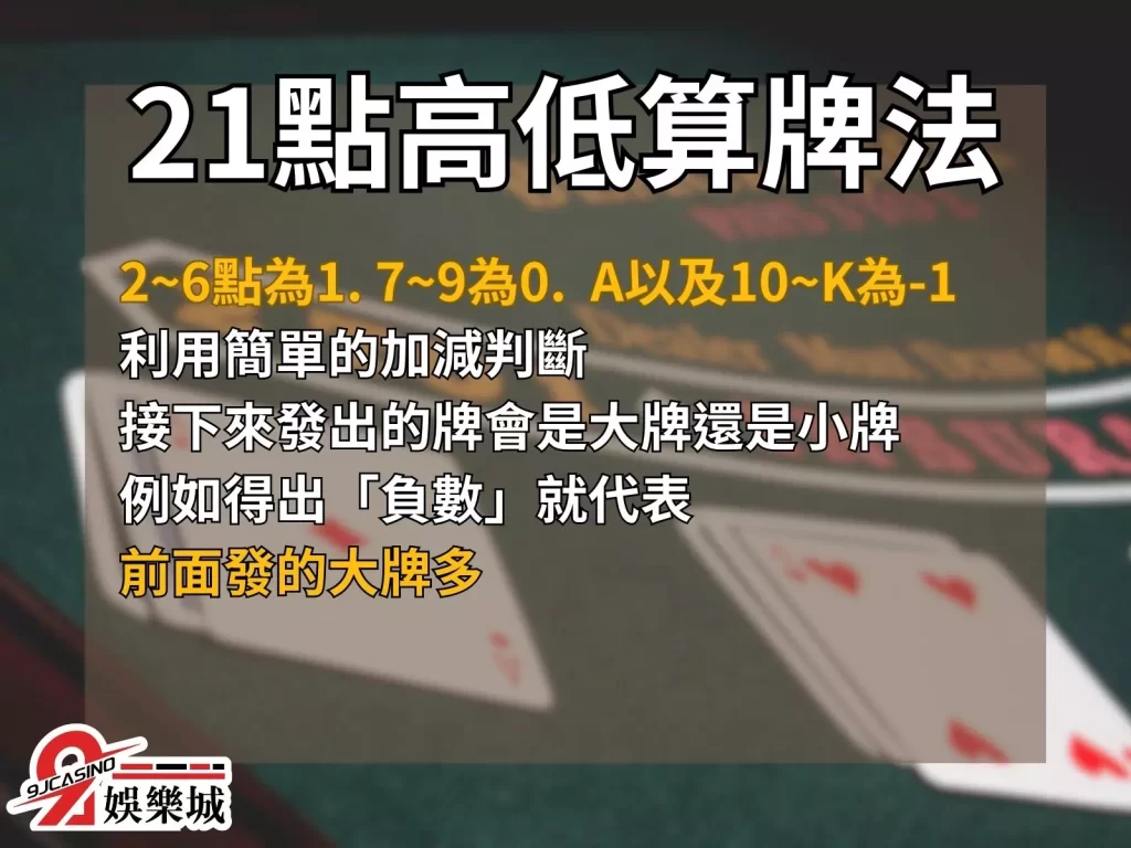 21點基本策略 21點算牌 21點技巧
