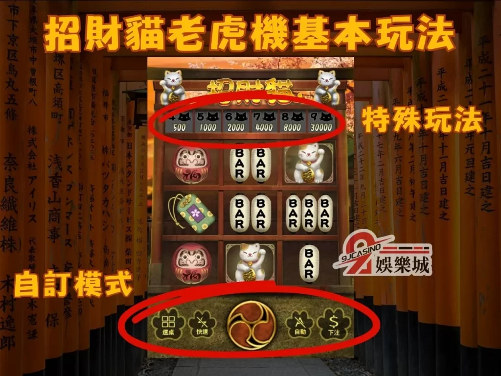 9J娛樂城電子遊戲 老虎機賺錢 招財貓老虎機玩法
